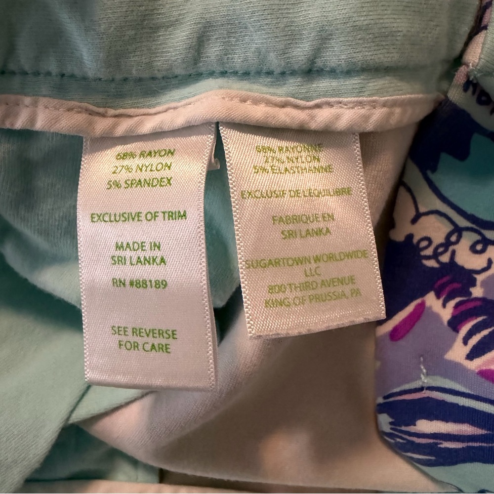 Lilly Pulitzer Buttercup Knit Shorts mermaids call size 12 - Picture 6 of 6